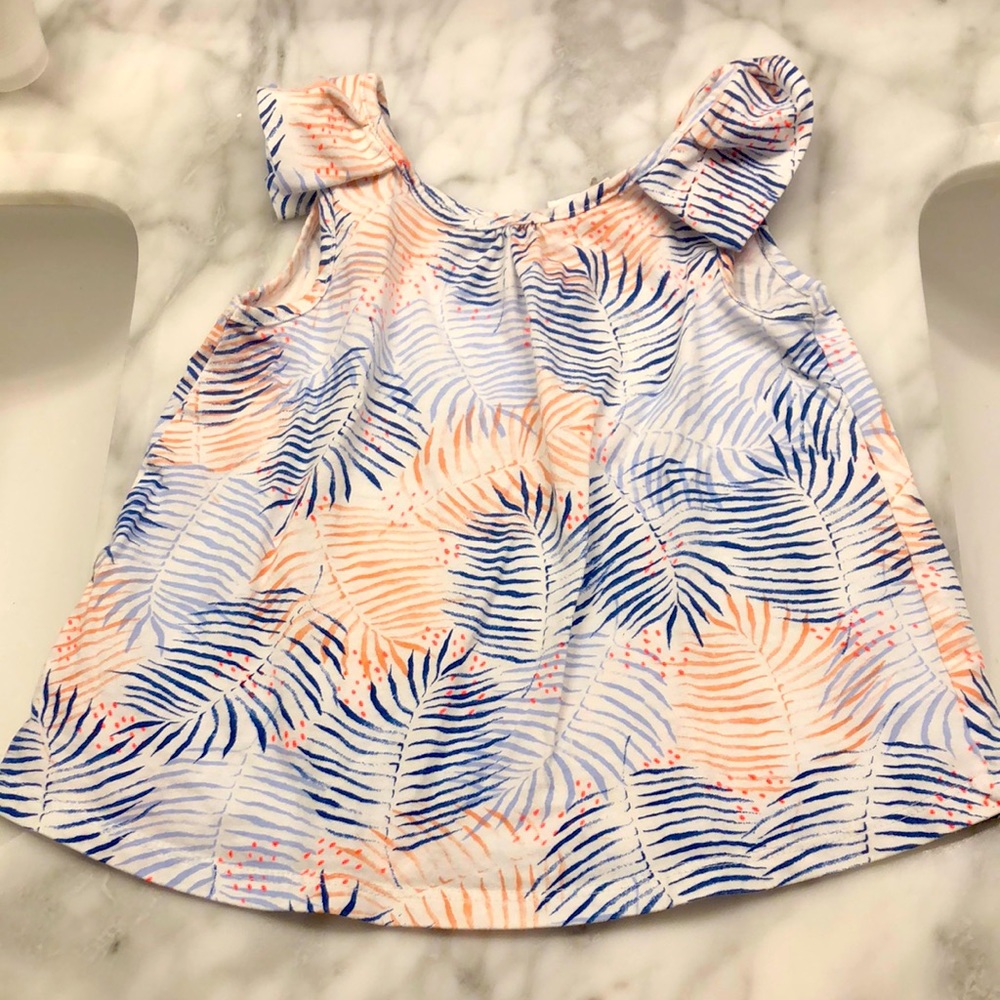 Zara girls palm print tank